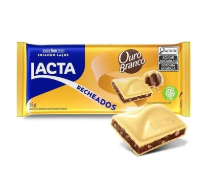 Barra de Chocolate Ouro Branco Lacta 98g