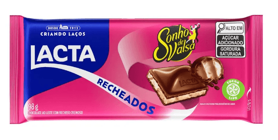 Barra de Chocolate Sonho de Valsa 98g