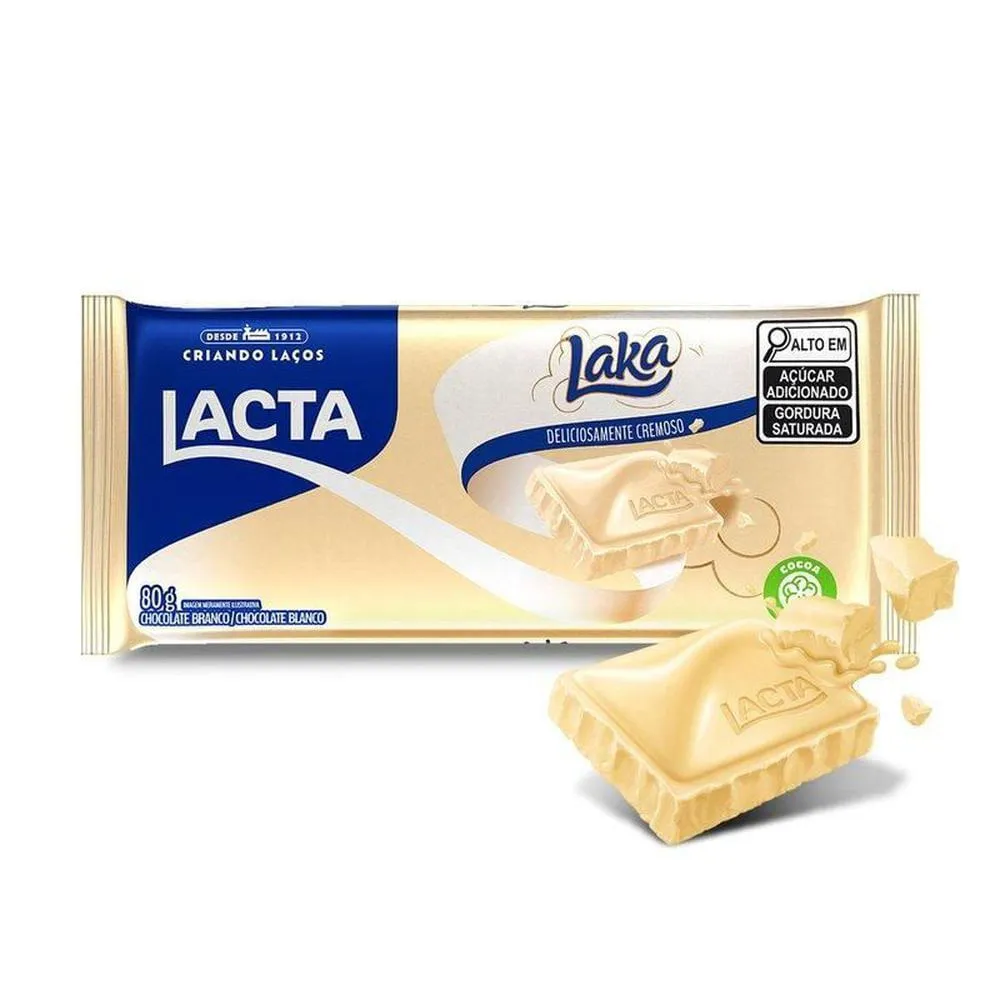 Barra de Chocolate Laka Branco 80g