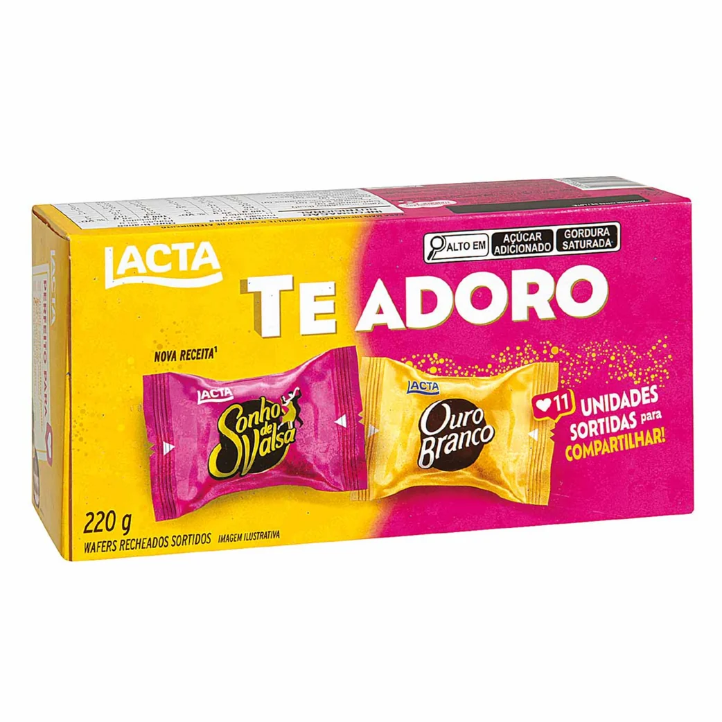 Caixa de Bombom Sonho de Valsa e Ouro Branco 220g