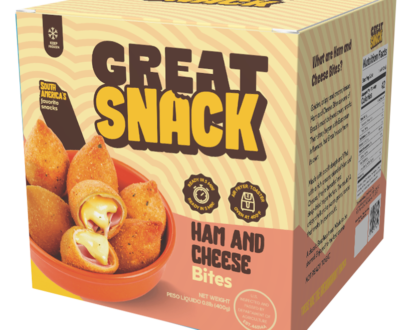 Bolinha de Presunto e Queijo Frita Great Snack 400g